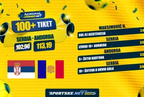 AdmiralBet 100+ tiket - Andora u Leskovcu spremna za kvotu 113!